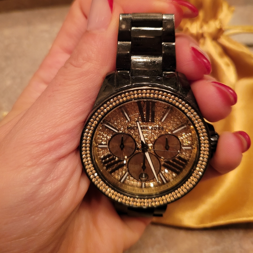 Michael Kors jeweled watch.